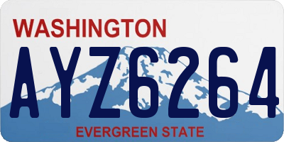 WA license plate AYZ6264