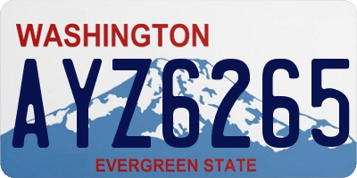 WA license plate AYZ6265