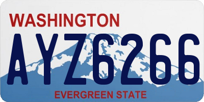 WA license plate AYZ6266