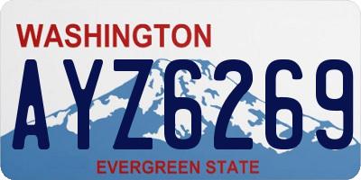 WA license plate AYZ6269