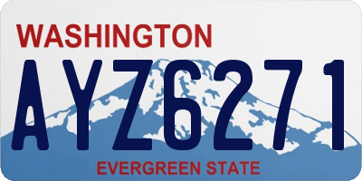 WA license plate AYZ6271