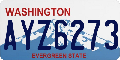 WA license plate AYZ6273