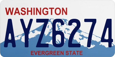 WA license plate AYZ6274