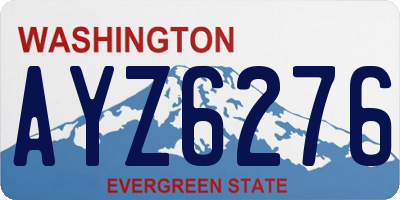 WA license plate AYZ6276