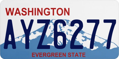 WA license plate AYZ6277