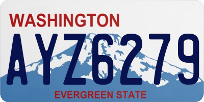 WA license plate AYZ6279