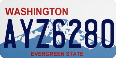 WA license plate AYZ6280