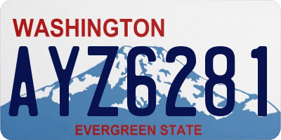 WA license plate AYZ6281