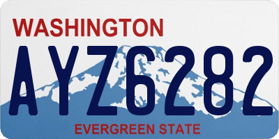 WA license plate AYZ6282