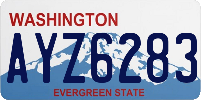 WA license plate AYZ6283