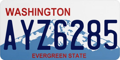 WA license plate AYZ6285