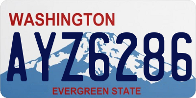 WA license plate AYZ6286