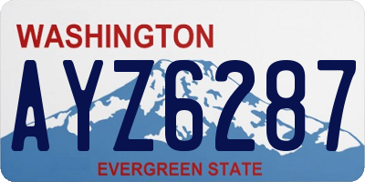 WA license plate AYZ6287