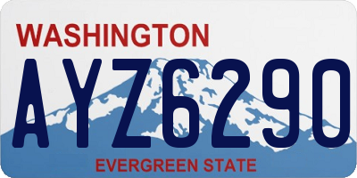 WA license plate AYZ6290