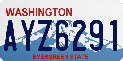 WA license plate AYZ6291