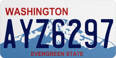 WA license plate AYZ6297