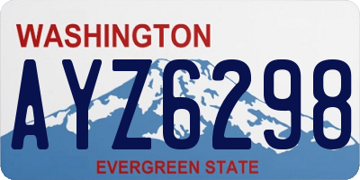 WA license plate AYZ6298