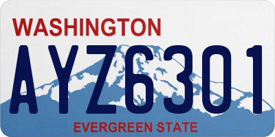 WA license plate AYZ6301