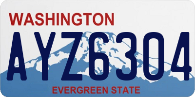 WA license plate AYZ6304