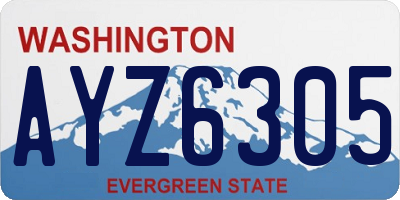 WA license plate AYZ6305