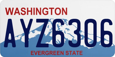 WA license plate AYZ6306