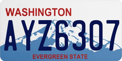 WA license plate AYZ6307