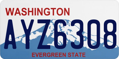 WA license plate AYZ6308