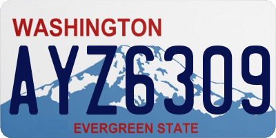 WA license plate AYZ6309