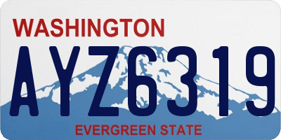 WA license plate AYZ6319