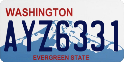 WA license plate AYZ6331