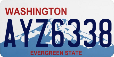 WA license plate AYZ6338