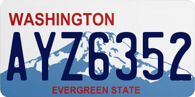 WA license plate AYZ6352