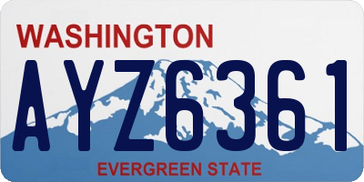 WA license plate AYZ6361