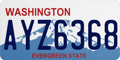 WA license plate AYZ6368