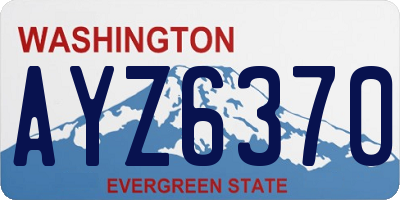 WA license plate AYZ6370