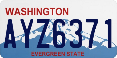 WA license plate AYZ6371