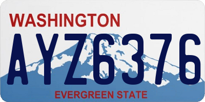 WA license plate AYZ6376