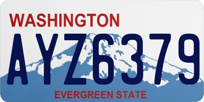 WA license plate AYZ6379