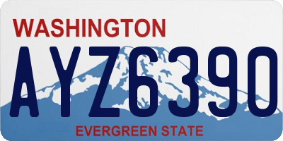 WA license plate AYZ6390