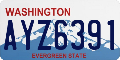 WA license plate AYZ6391