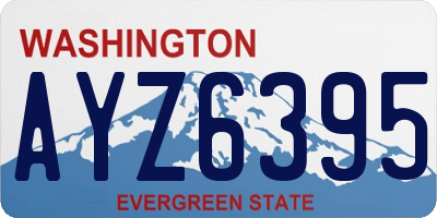 WA license plate AYZ6395