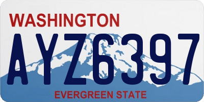 WA license plate AYZ6397