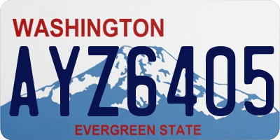 WA license plate AYZ6405