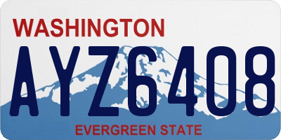 WA license plate AYZ6408