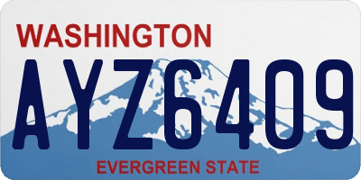 WA license plate AYZ6409