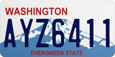 WA license plate AYZ6411