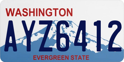 WA license plate AYZ6412