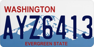 WA license plate AYZ6413