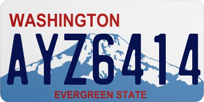 WA license plate AYZ6414