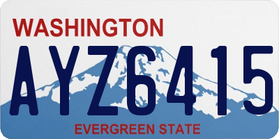 WA license plate AYZ6415